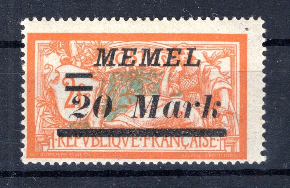 Memel 95II ABART ** MNH POSTFRESH BPP (DA2671