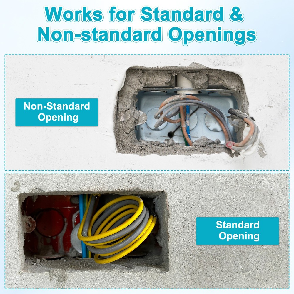 1-Pack Access Panel for Drywall, 6x6" Plastic Removable [White, Vented Square]