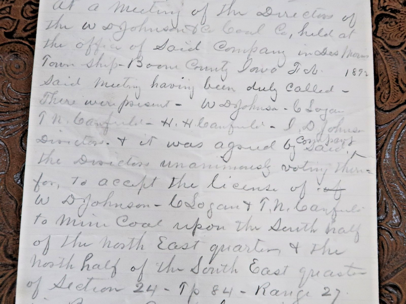 Boonsboro Iowa Lower Vein Coal 1892 Boone Iowa History WOW