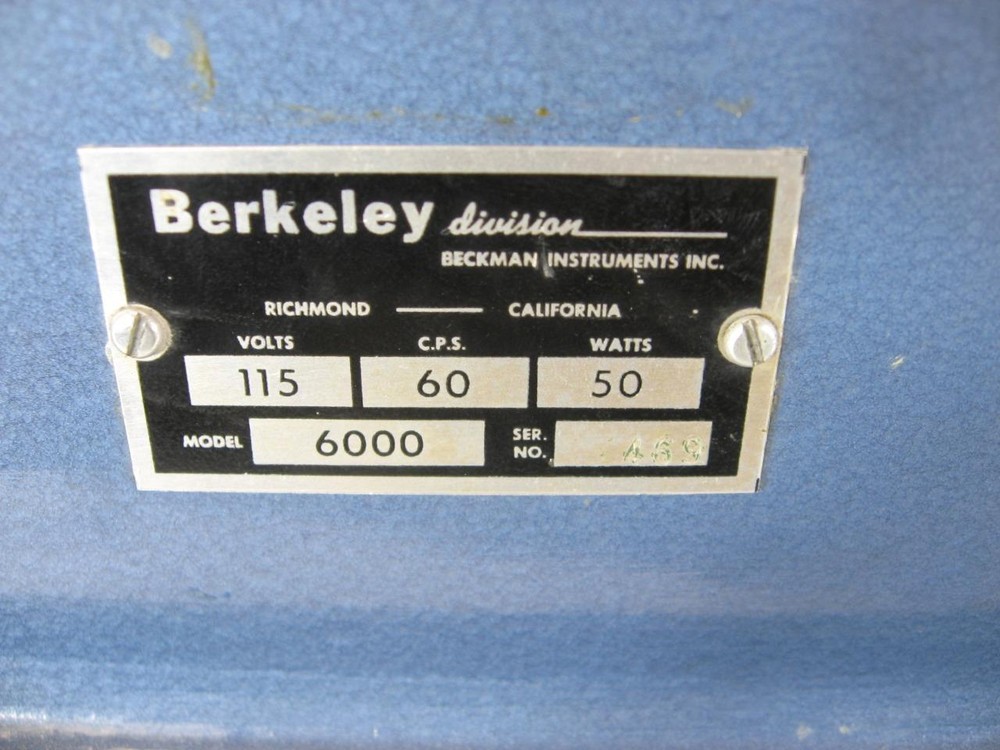 Berkeley Beckman Model 6000 Precision Sharpening Machine 120vac 5/8" Arbor