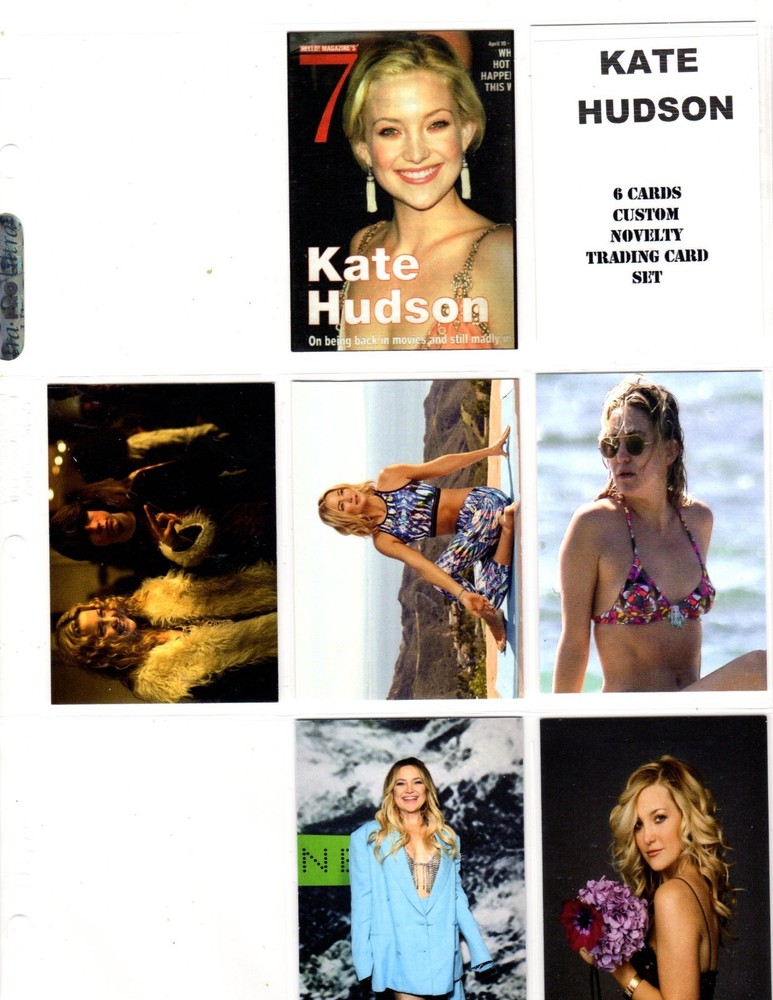 KATE HUDSON    CUSTOM TRADING CARD 6 CARDS  SET
