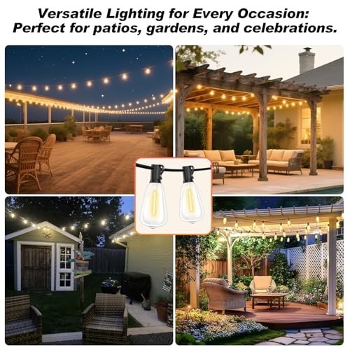 -Pack ST38 LED Replacement Bulbs Shatterproof Dimmable Vintage Edison Bulbs 10