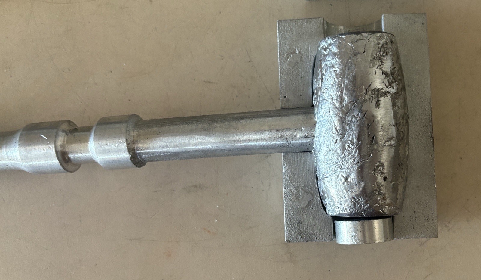 LEAD MOLD #2, CAST YOUR OWN LEAD HAMMERS & 2 lb hammer with handle
