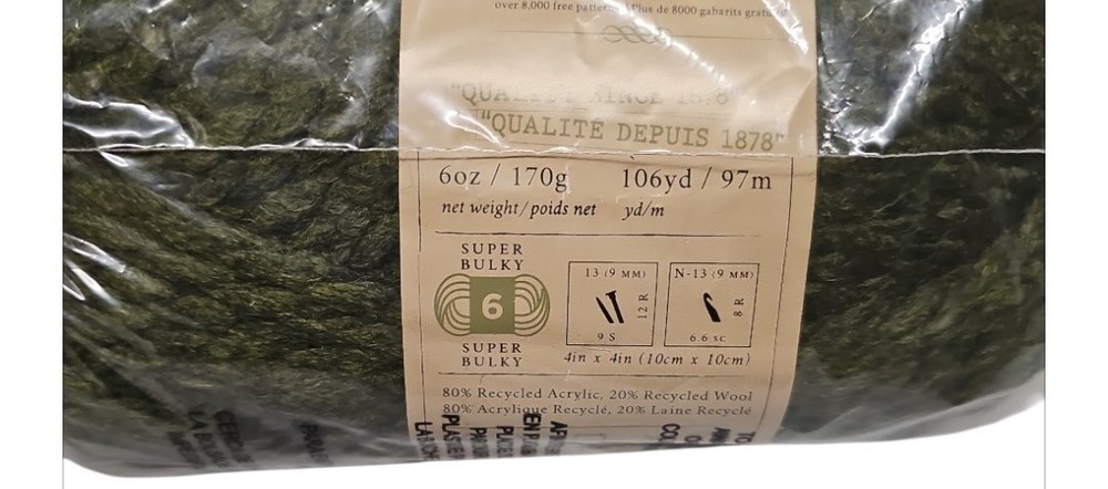 Lion Yarn Thick & Quick OLIVE 643-172T