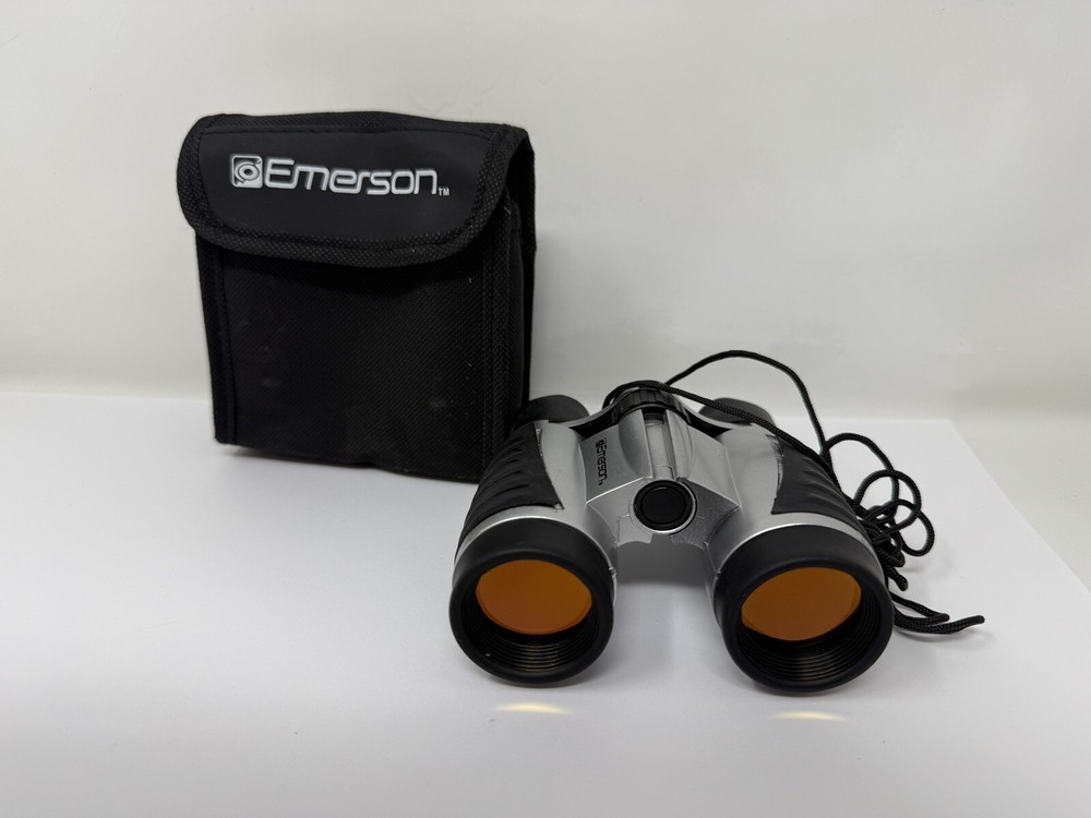 Emerson UV Coated Binoculars W/ Protective Carrying Pouch Ruby Colored Optics