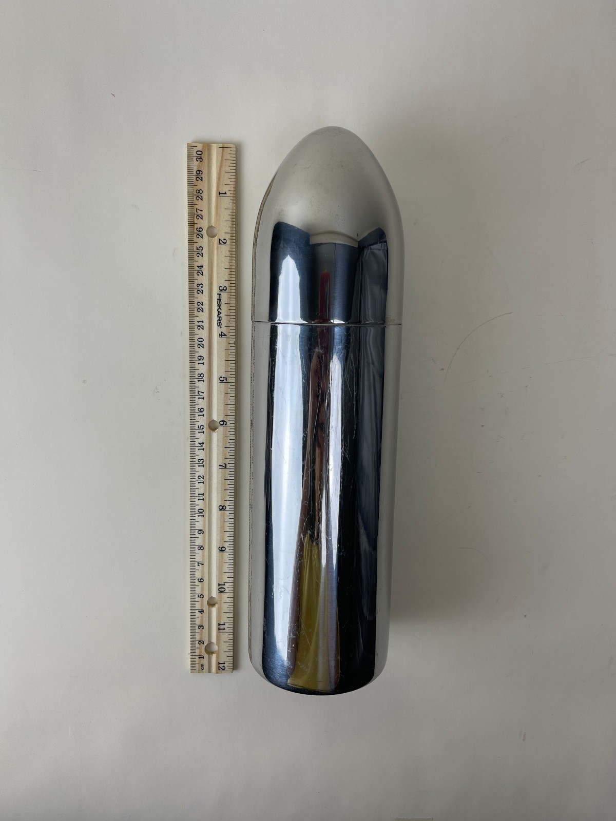 Vintage Stainless Steel Bullet Cocktail Shaker 18-10 MCM 11"