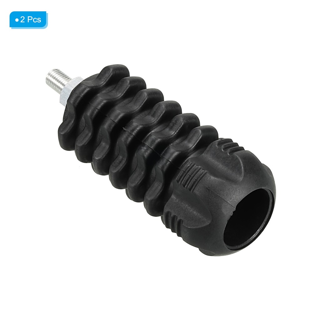 Rubber Archery Compound Bow Stabilizer Dampener Extension, Black 2pcs