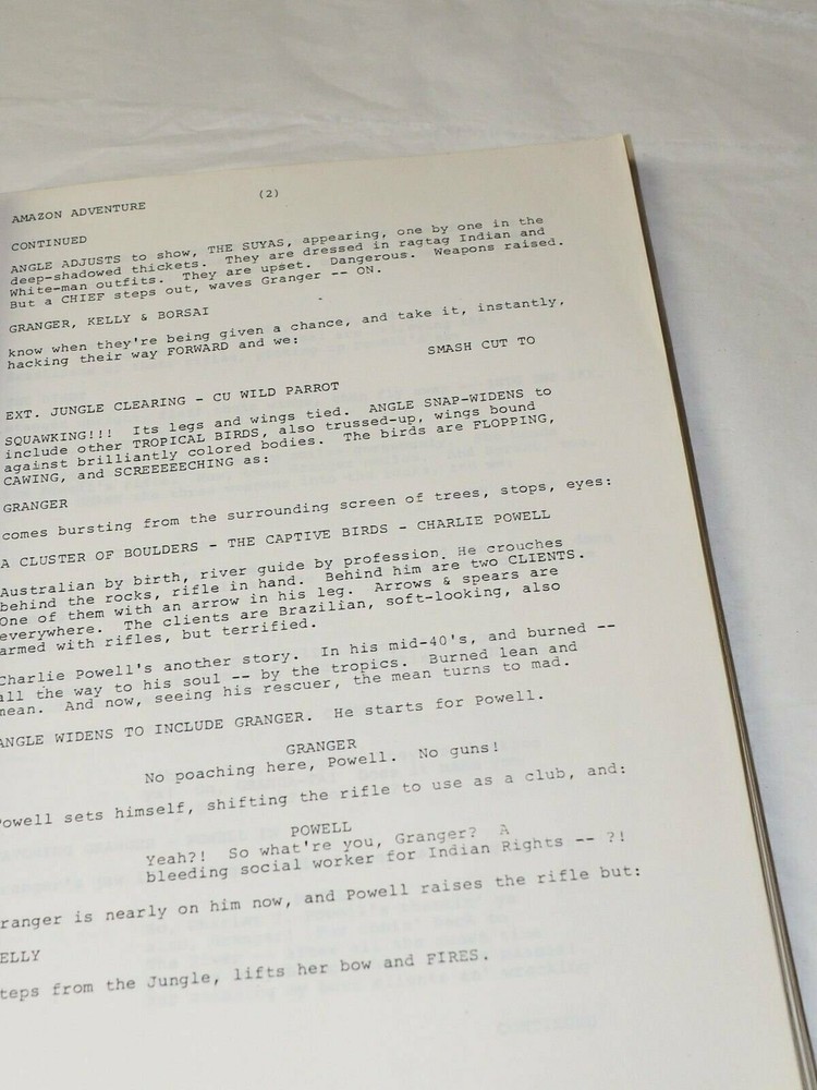 "AMAZON ADVENTURE" Original Movie Script HAND CORRECTED by NICHOLAS COREA
