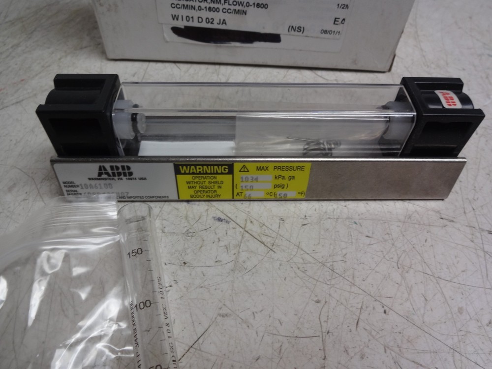 Abb 10a6100 Variable Area Flow Meter 150psig