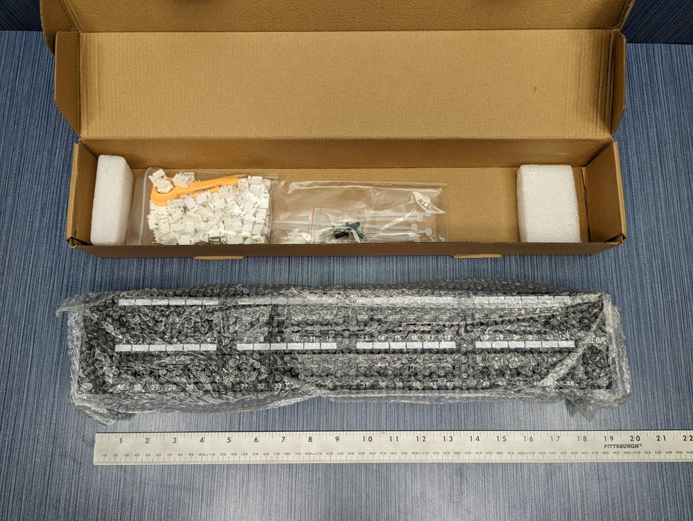 2U Networking Rackmount 48 port Cat6a Patch Panel, 110 Type 2U Bracket Included