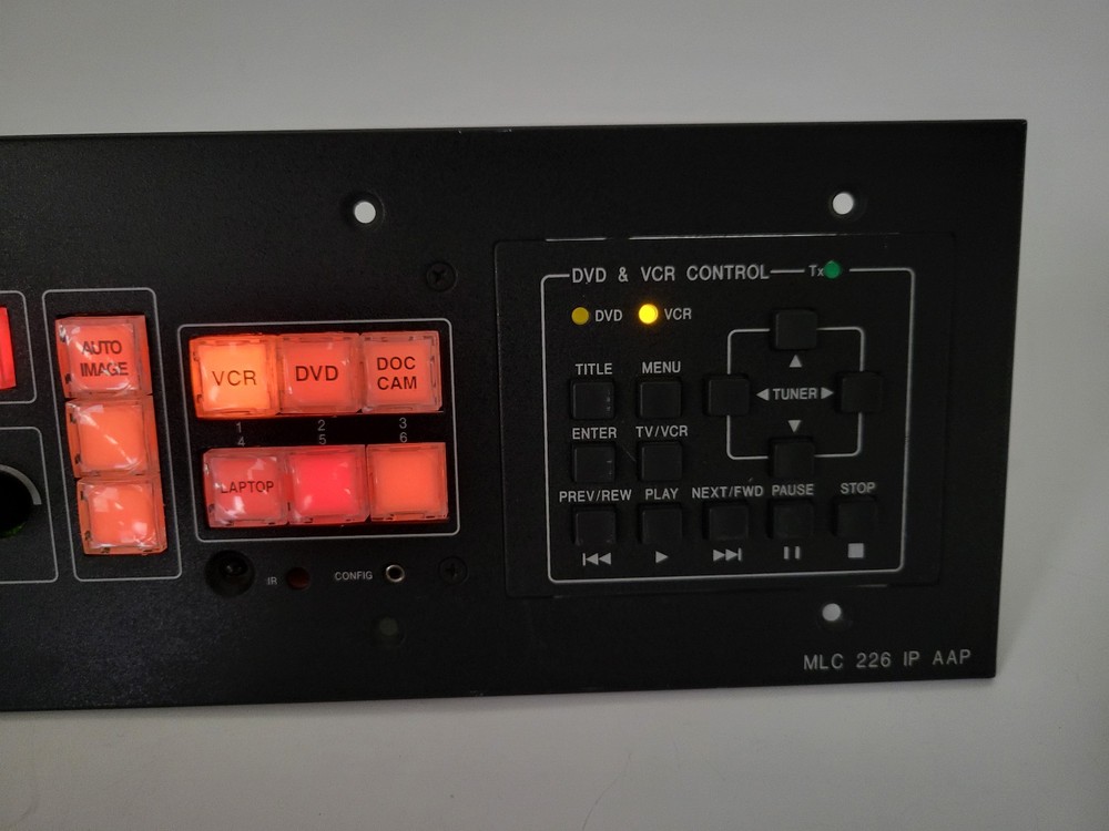 Extron MLC 226 IP MediaLink Controller Panel with DVD & VCR Controls