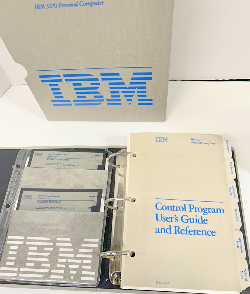 IBM 3270 Personal Computer Control Program Pkg includes Software