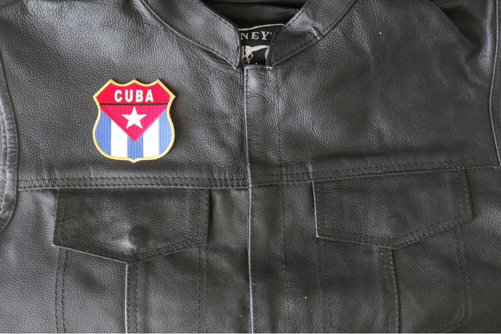 Embroidered Patch (Iron-On), Cuba Shield Flag, 2.75" x 2.75"