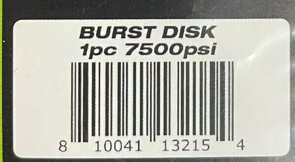 NEW Exalt Burst Disk - Single - 7500 PSI - Black