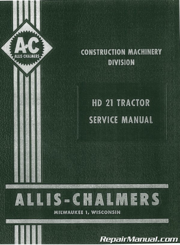 Allis Chalmers HD21 Service Manual