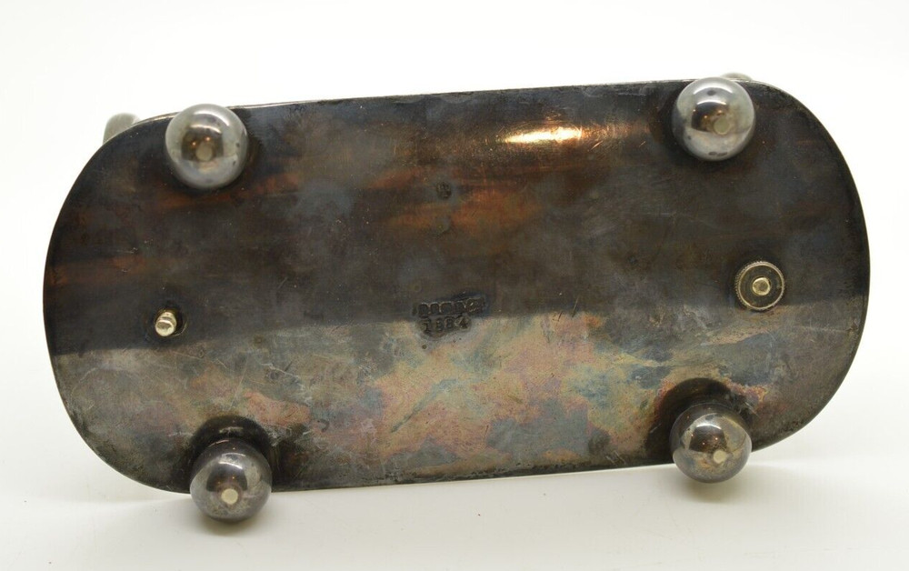 Victorian Robert Pringle Silver Plated Footed Toast Letter Rack Slots Ball Feet