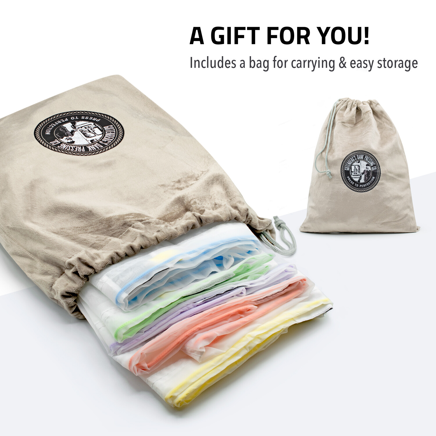 Gutenberg's Dank Pressing Co. All Mesh 5 Gallon Bubble Bags