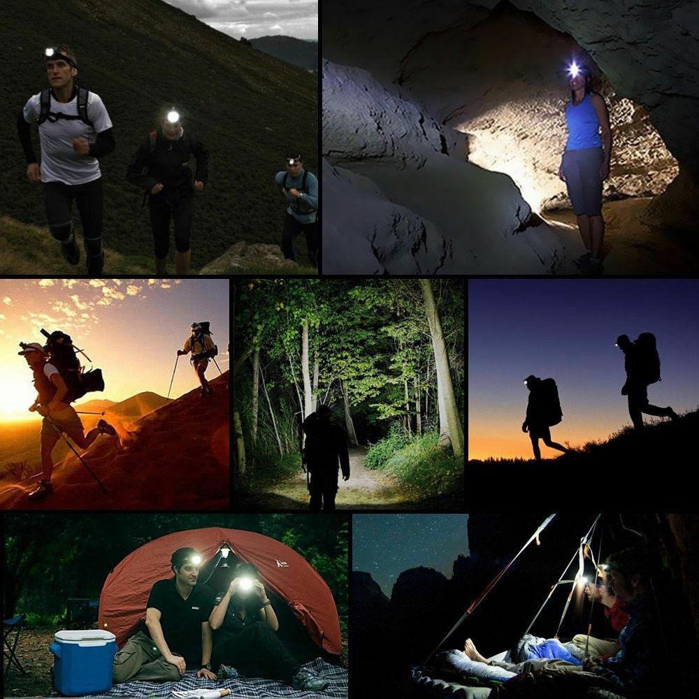 Zoomable LED Headlamp Rechargeable Headlight Camping Head Torch Flashlight US
