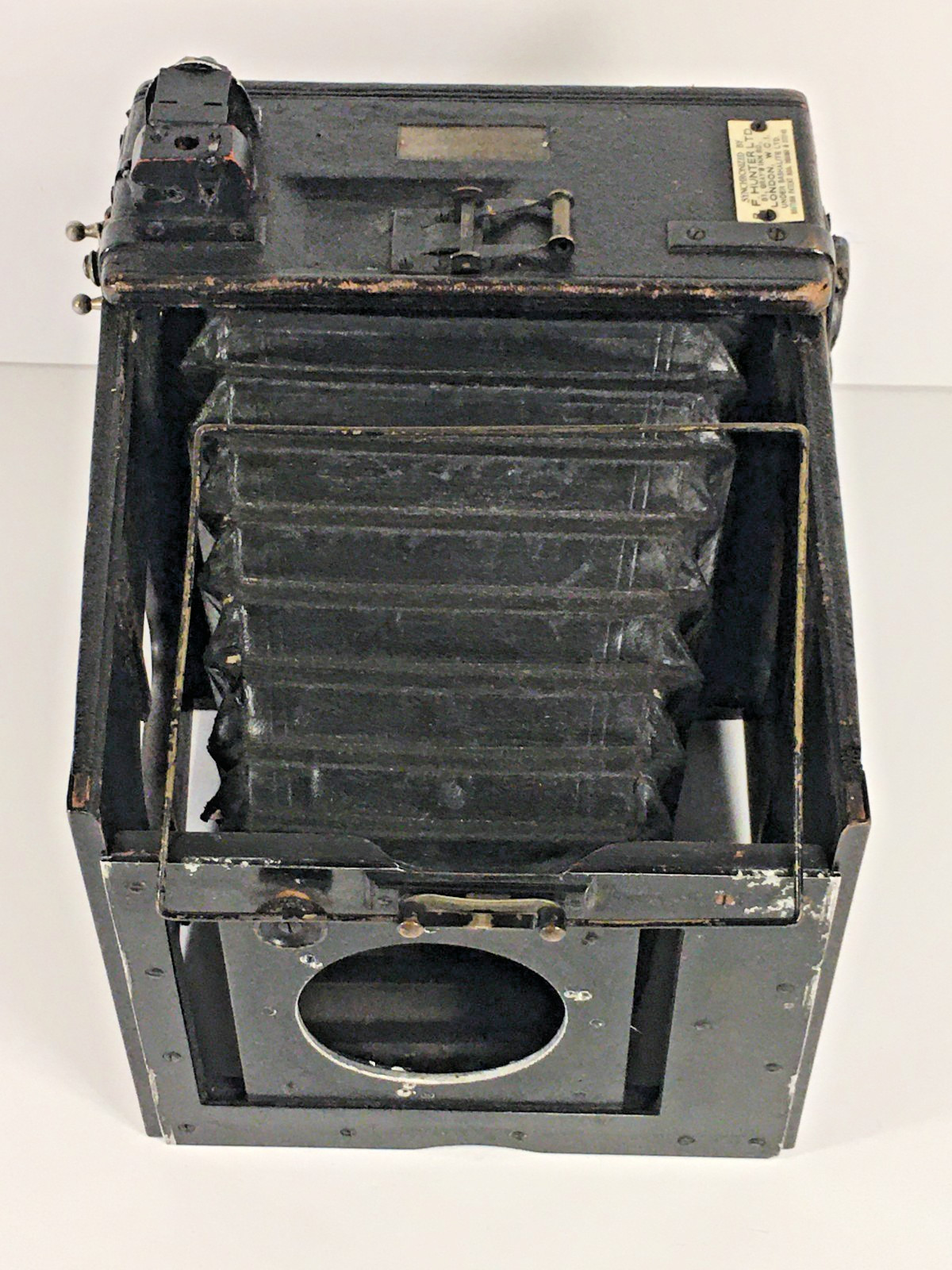 VINTAGE - PEELING & VAN NECK,LONDON FOCAL PLANE PRESS CAMERA + FILM HOLDER