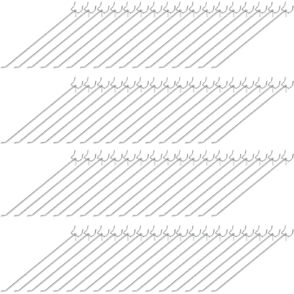 Rust Resistant Peg Board Shelving Hooks - 100 Pcs Bulk Pack