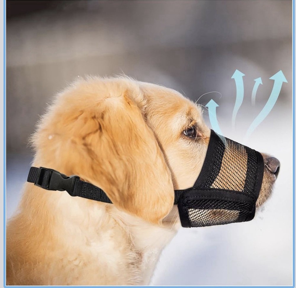 Dog Muzzle,Mesh Soft Muzzle for Small Medium Large Sized Dogs, Breathable Ref...