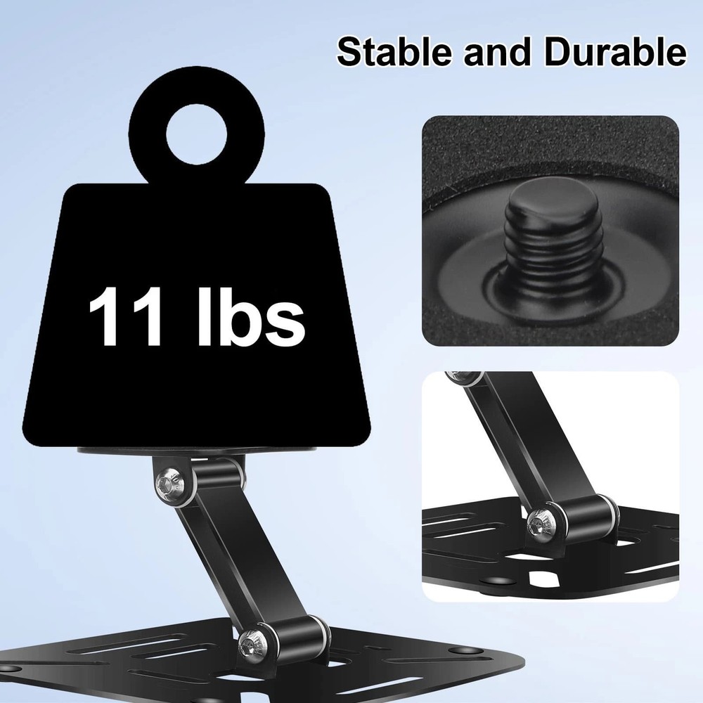Projector Mount Foldable Desk Ceiling Stand Universal Joint 180° Rotation 5kg