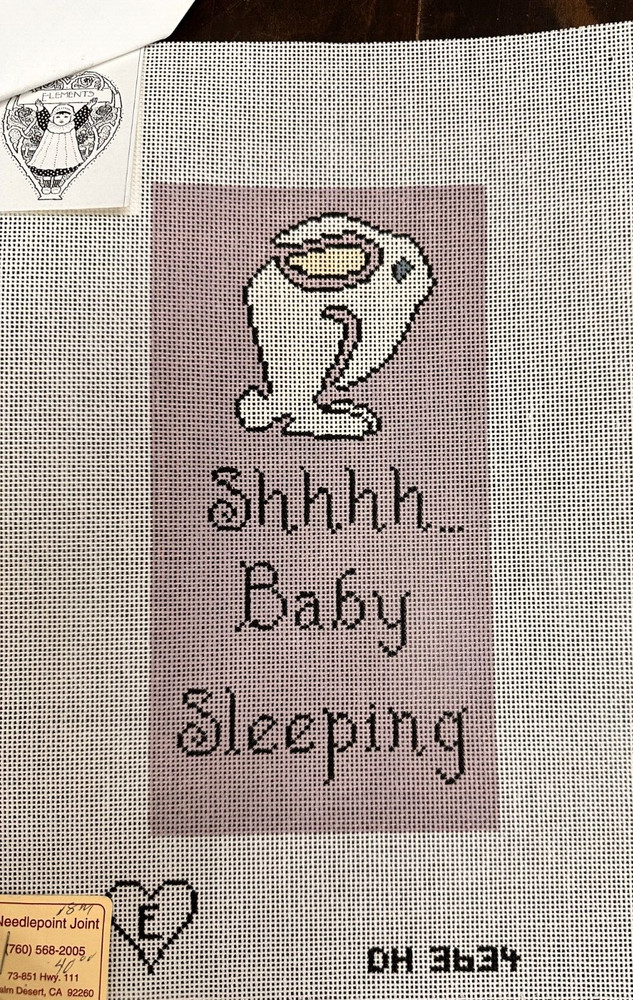 Elements  BABY SLEEPING DH3633  painted np canvas and guide