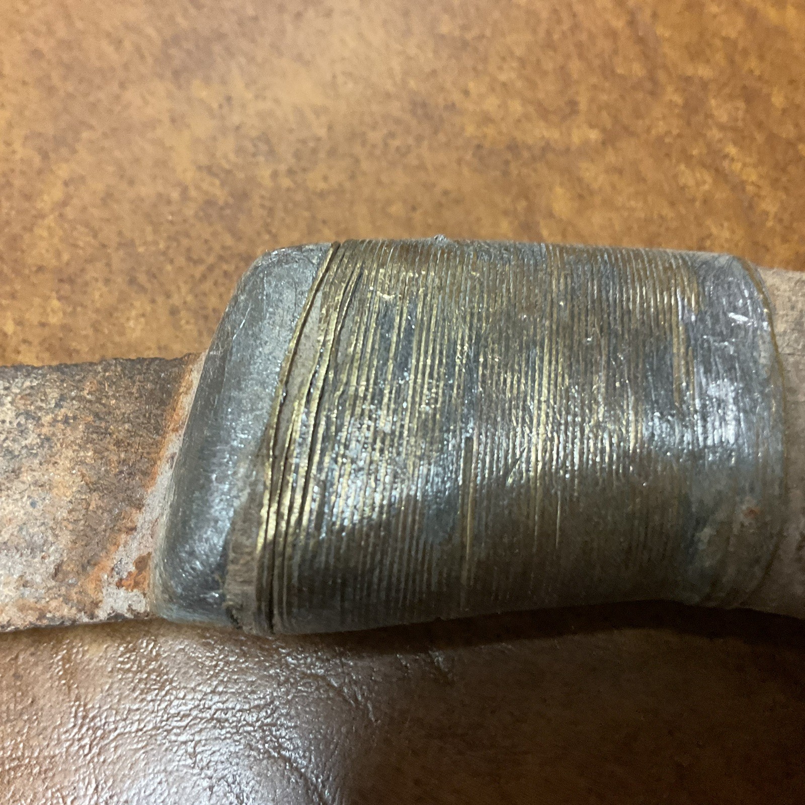 Unmarked Vintage Old Knife with Wire Wrapped Handle, Used