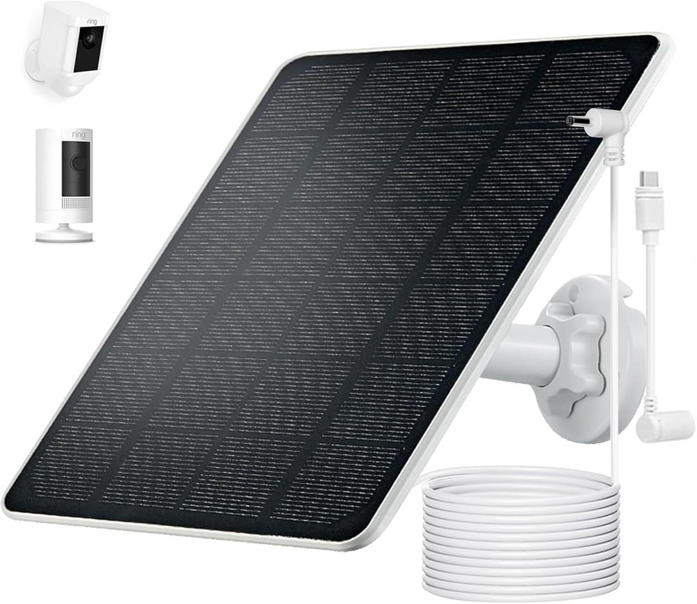 Ring Camera Solar Panel Charger, Compatible with Stick Up Cam, 1Pack