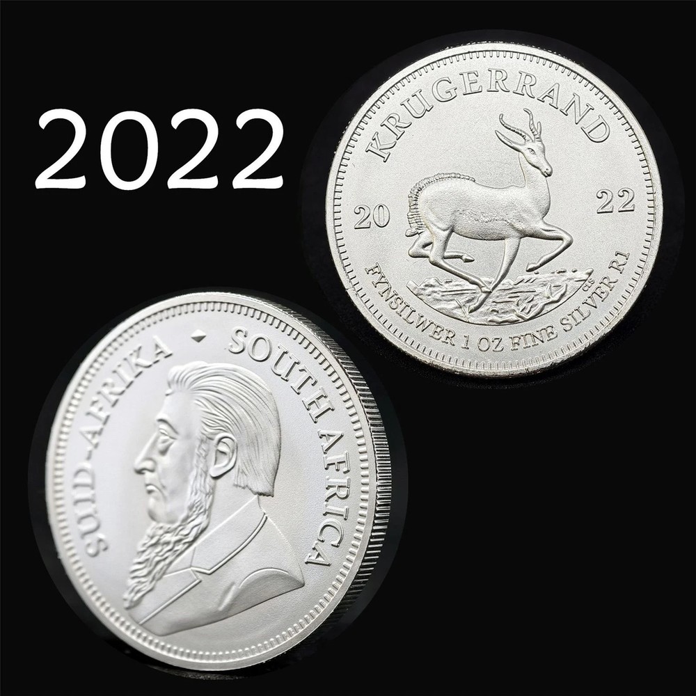 2022 New South Africa Silver Krugerrand Coin 1 oz. Silver in a Capsule