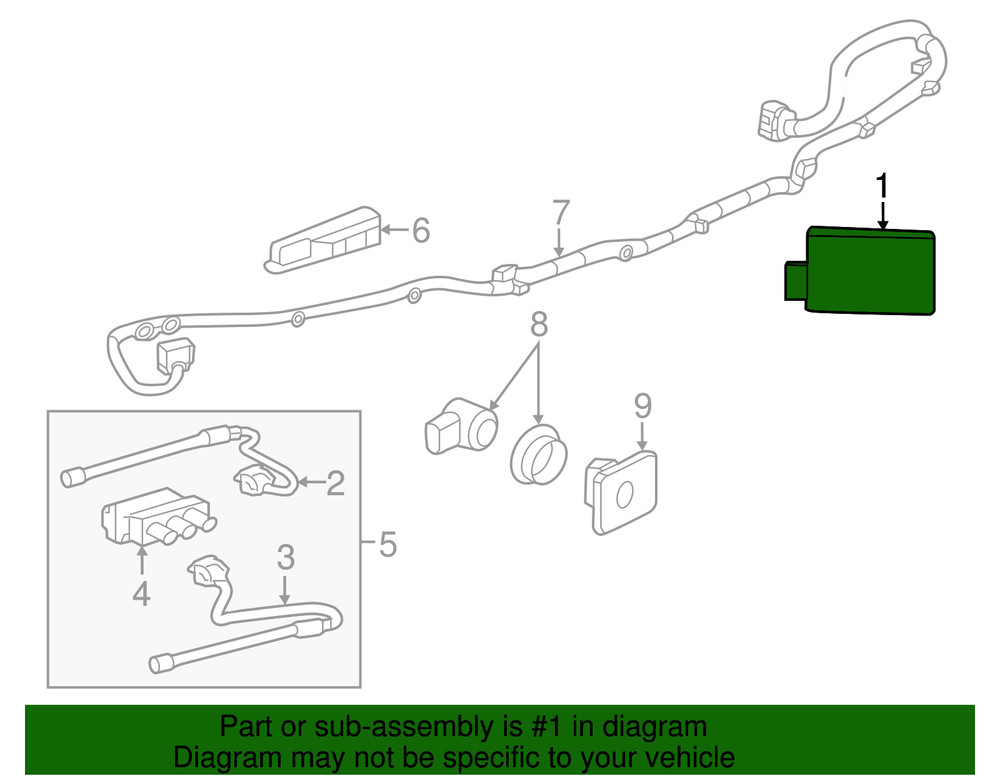 Genuine GM Driver Side Obstacle Detection Control Module 84418801