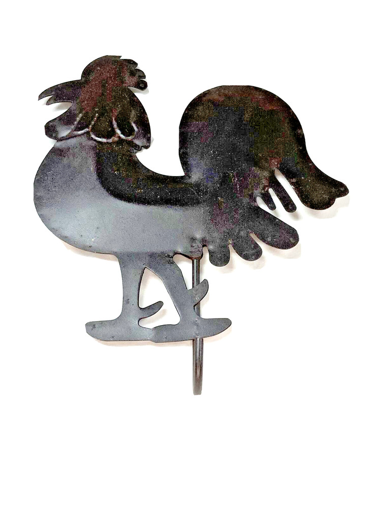 Rustic Looking Metal Rooster Wall Hook