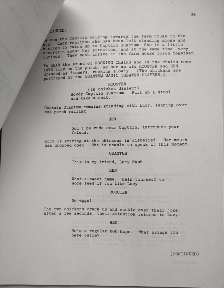 Captain Quantum Television Show Proposal script by Fred Alan Wolf physicist 1979