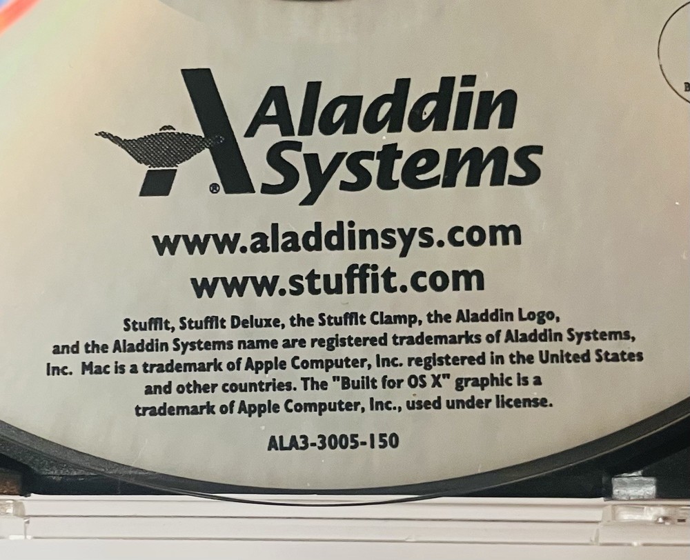 StuffIt Deluxe 8.0 CD for Mac OS X, Aladdin Systems, Compression Utility (2003)