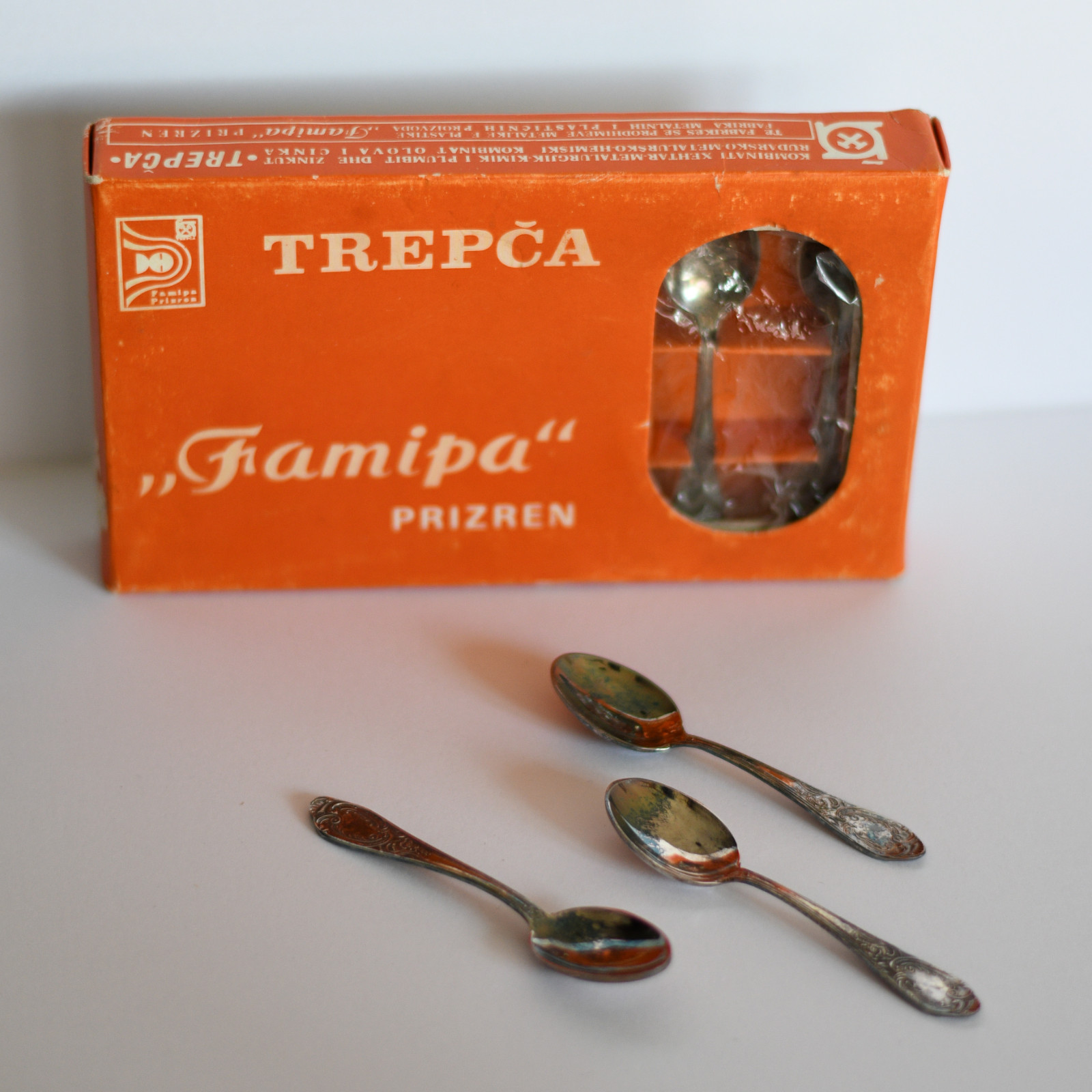 Vintage Famipa “Trepča” Teaspoons Set – Prizren – Original Box