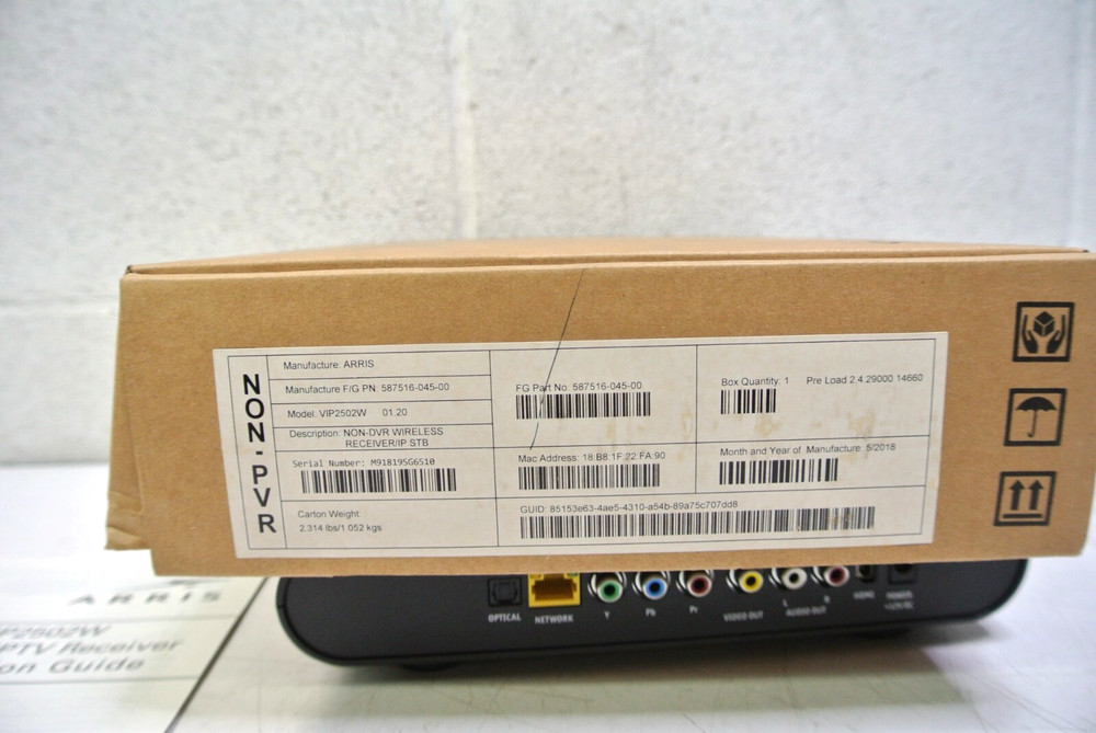 ARRIS VIP2502W Advanced Wireless IP HD SET-TOP