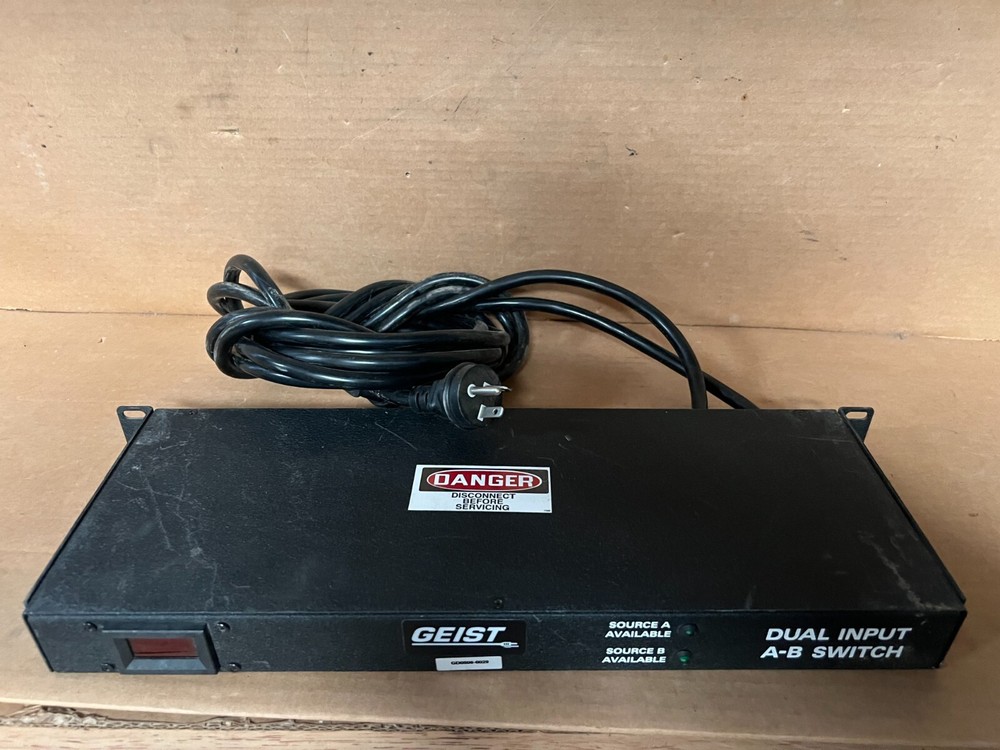 Geist Model ABCN102-102R20 Input A/B Power Switch 125 Vac