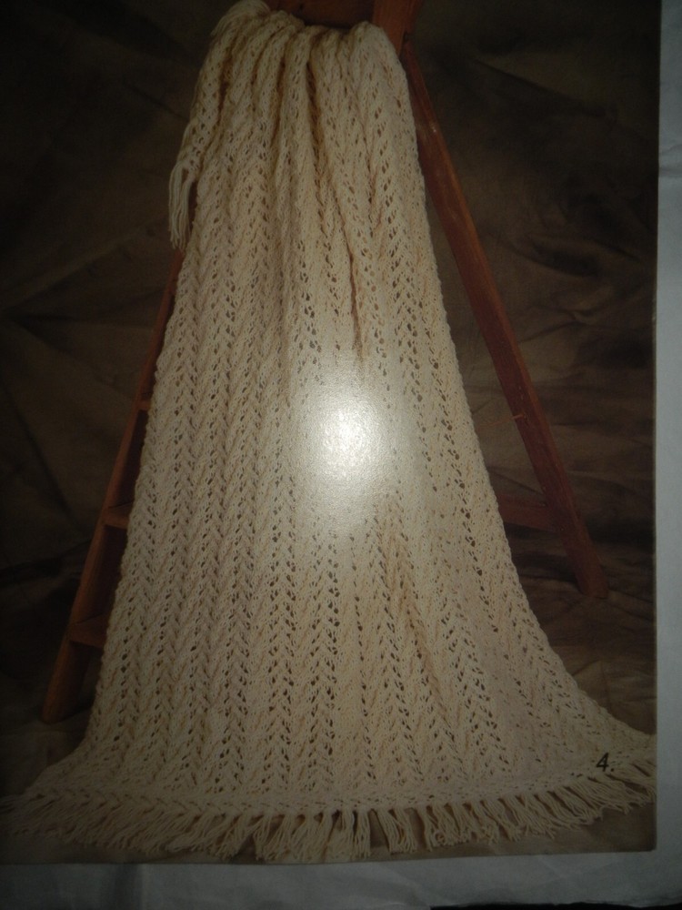 Susan Bates #17770 CONDO KNITTING Sweaters/Afghan Pattern 1988 leaflet