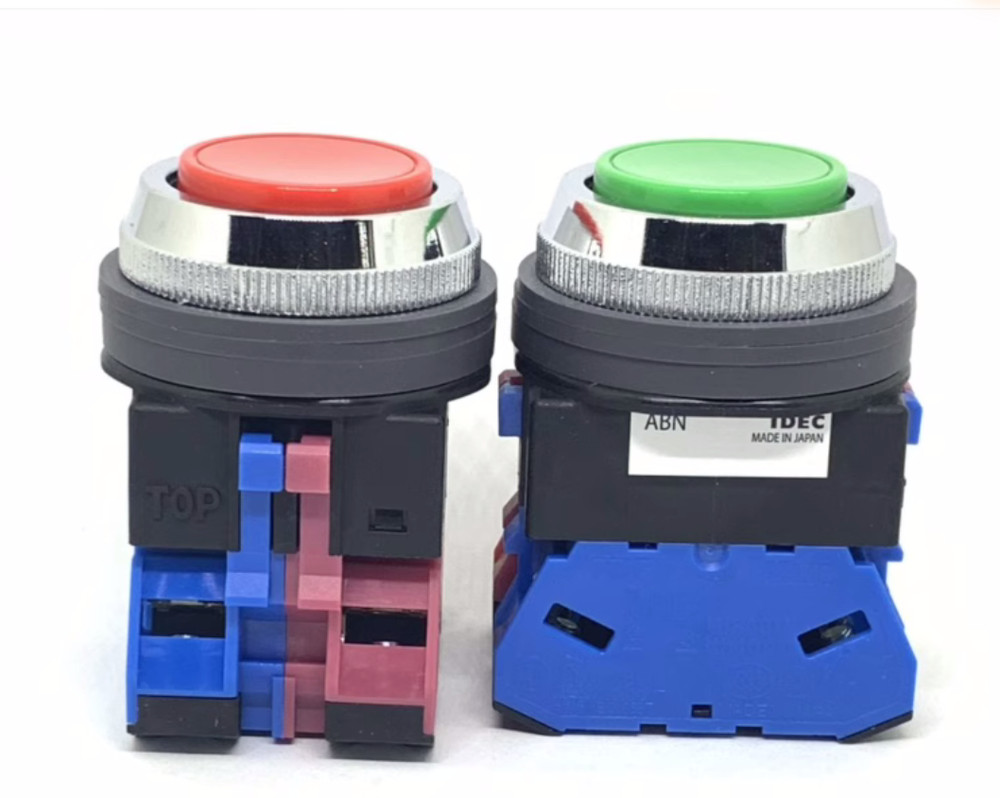 1PCS ABN101G 1NC green Self-reset button switch