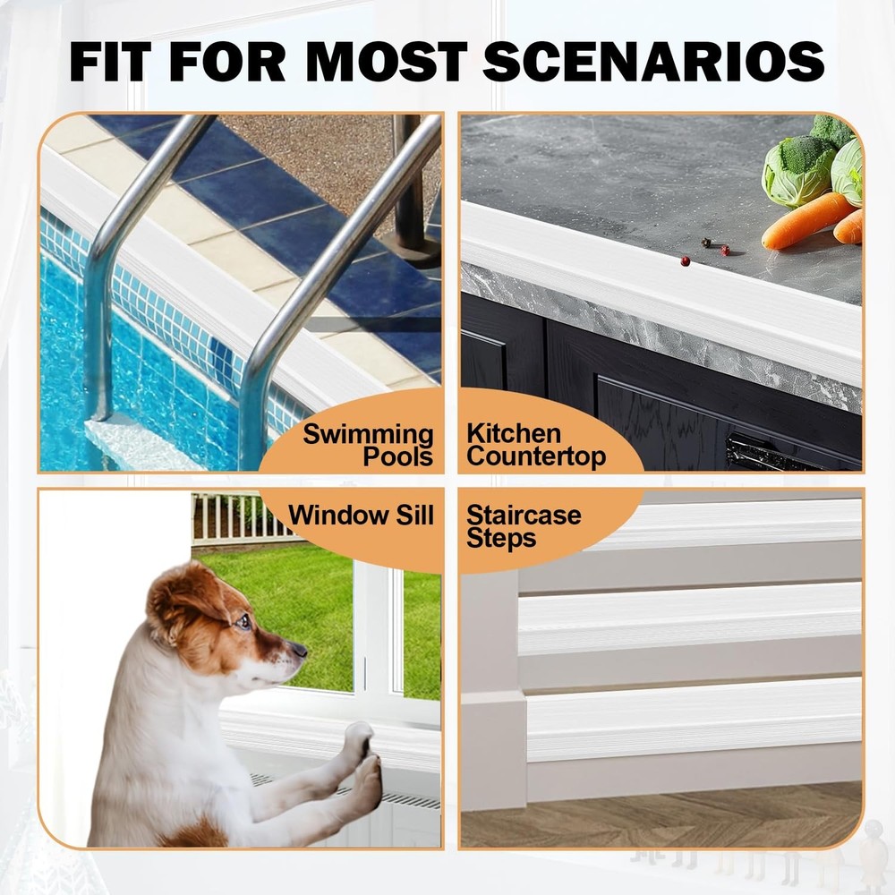 157.4" Dog Scratching Windows Sill Protector, Window sill Protector for Dogs,...