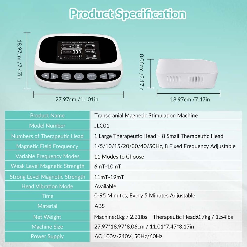 Non-Invasive rTMS Brain Therapy Machine for Depression Support Brain Activity