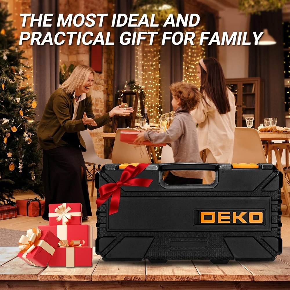 62-Piece Household Tool Set：Small Basic Home Tool Kit with Plastic Toolbox, H...