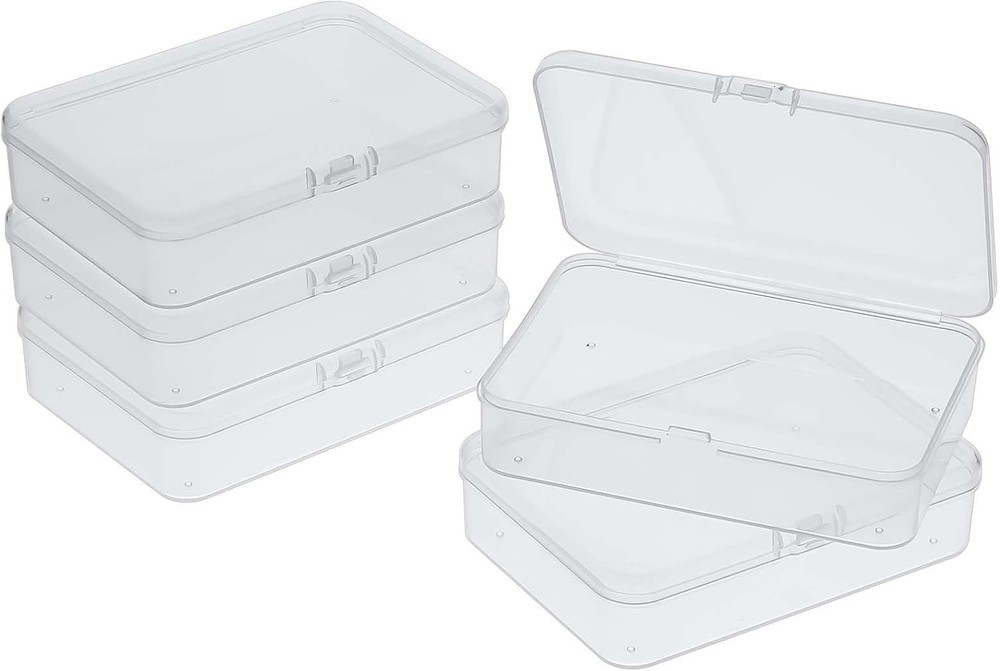 5 Pcs Mini Plastic Storage Containers Box with Lid, Small Storage Containers ...