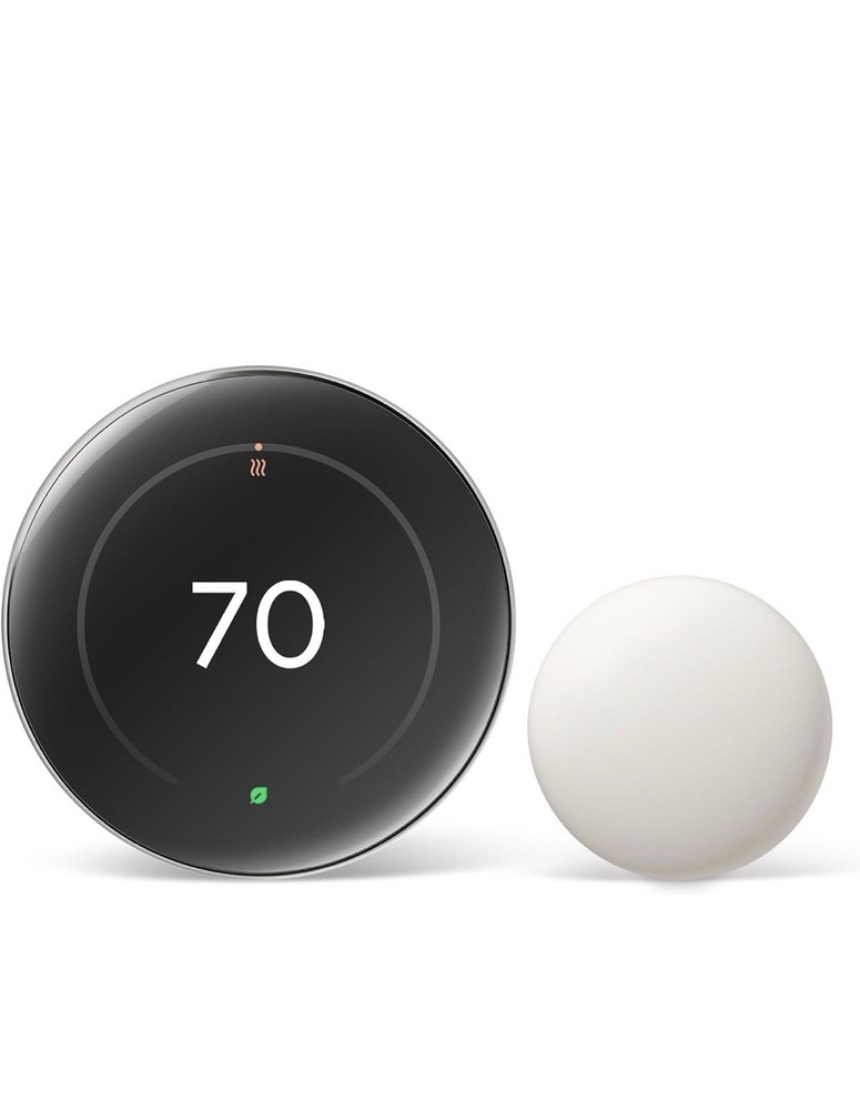 Google Nest Learning Thermostat Black with Nest Temperature Sensor