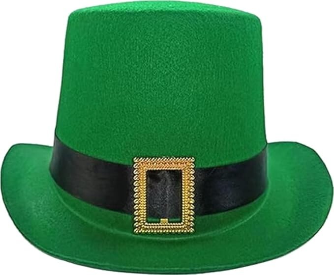 Green Permafoam Leprechaun Hat with Buckle St. Patricks Day Halloween