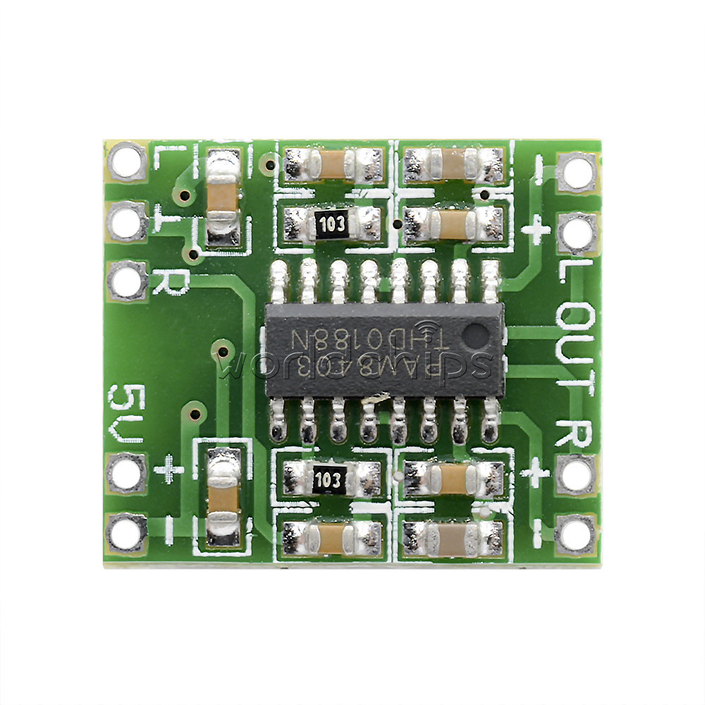 5pcs PAM8403 Mini 2 Channel Stereo 3W Class D Audio Power Amplifier Module Board