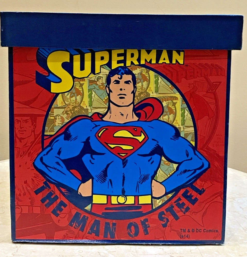 DC Superman Toy/Comic Storage Box With Printed Art