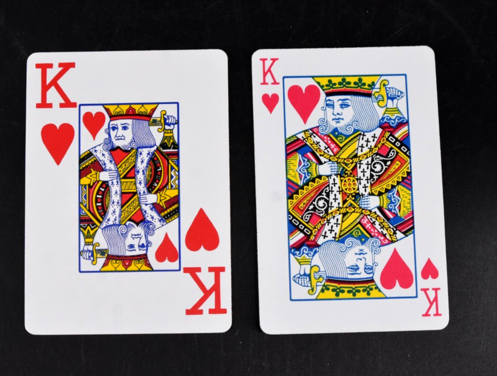 Bicycle Standard Size Jumbo Face Playing Cards Blue Complete Deck USED