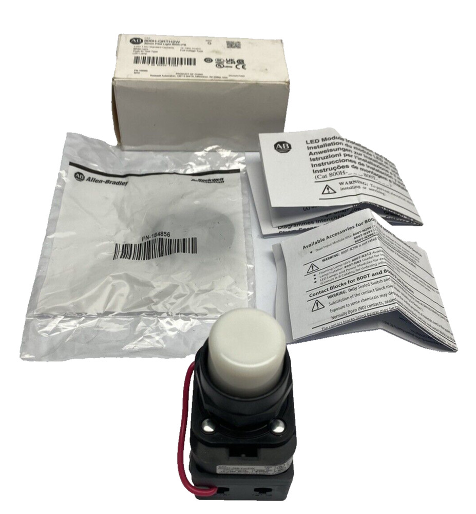 800H-QRTH2W, A-B 30MM PILOT LIGHT 800H PB