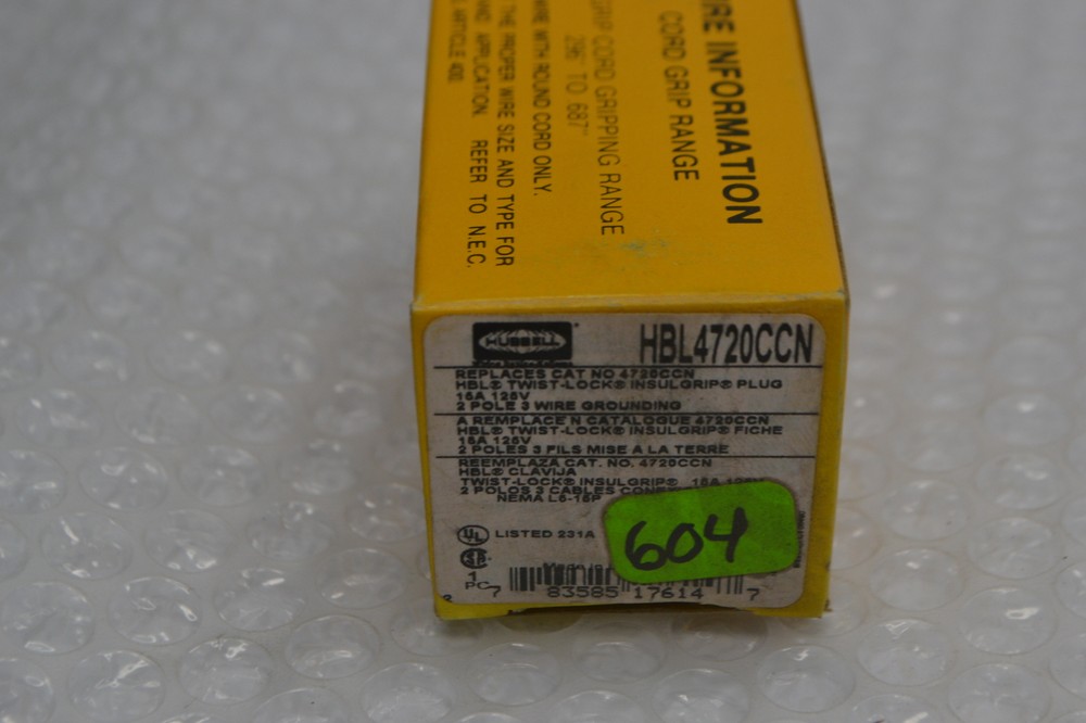 HUBBELL HBL4720CCN PLUG NSMP